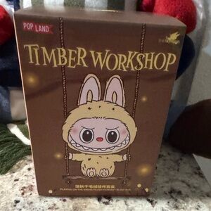 POP MART Labubu Timber Workshop Playing Swing Plush x1 Large Blind Box Sealed